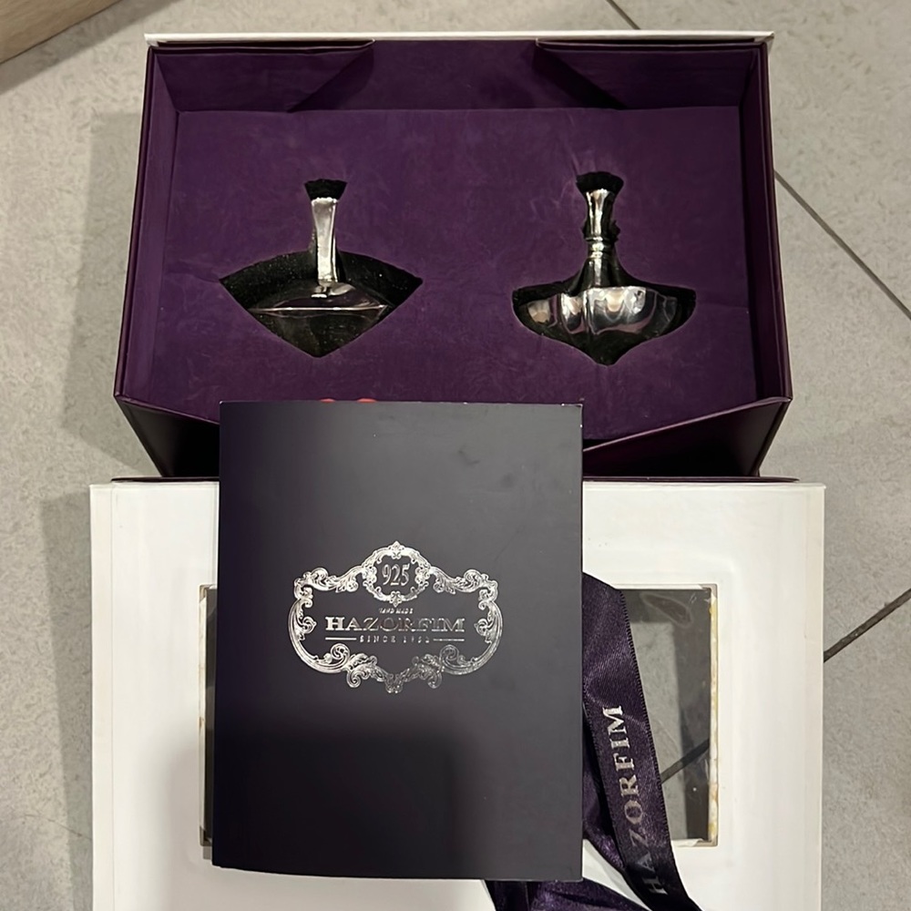 2 Hazorfim silver dreidel